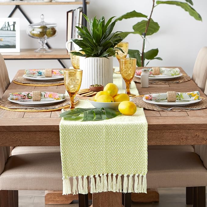 DII Woven Basic Tabletop Collection Chevron Table Runner - Image 4