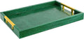 Luxury Modern Elegant 17.5"x12" Rectangle Crocodile Green Faux Leather by HomeRedefined