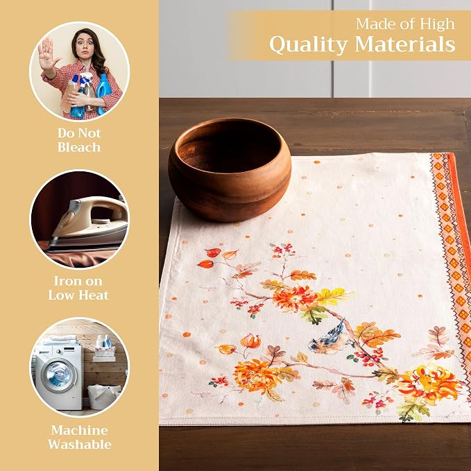 Maison d' Hermine Placemats Set of 4 Reusable 100% Cotton | Cloth Place Mats - Image 3