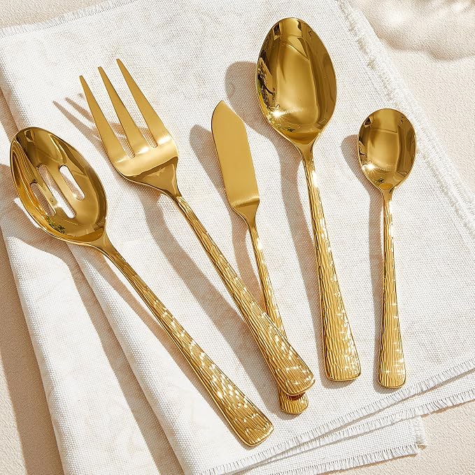 65 Piece Gold Silverware Set - Image 7