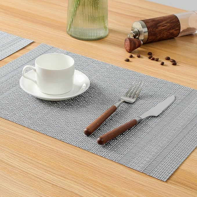 Leetaltree Lunar Grey Placemats Set of 12 - Image 7