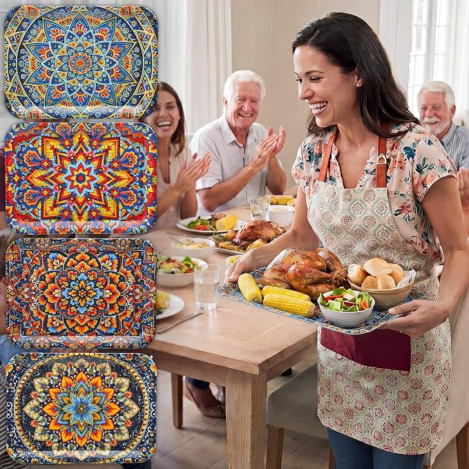 4 Pieces Bohemian Serving Trays - Image 7