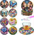 Mrnsiet 8PCS Butterfly Diamond Art Coasters Kits by Mrnsiet