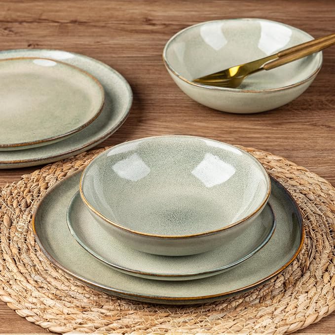 AmorArc Ceramic Cereal Bowls Set of 6, 24 oz Handmade Stoneware Bowls Set - Image 7
