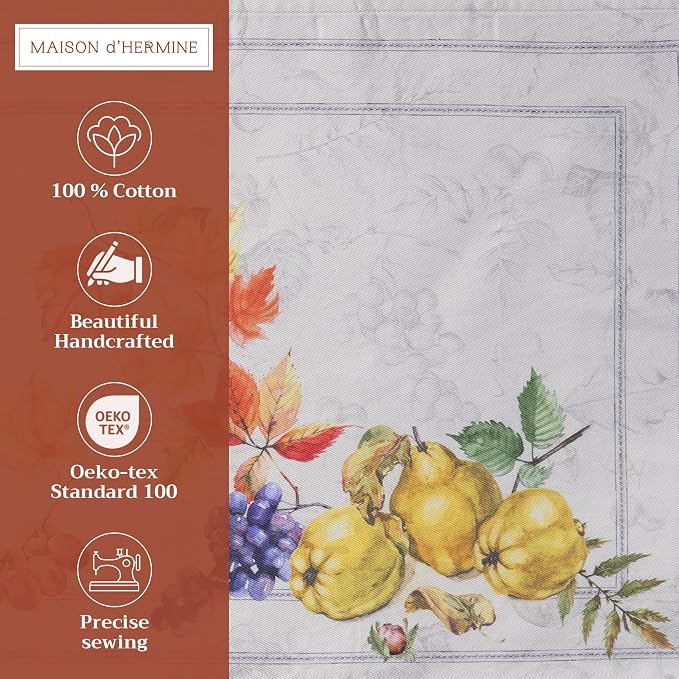Maison d' Hermine Placemats Set of 4 Reusable 100% Cotton | Cloth Place Mats - Image 2