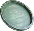 Hrastany Round Green Wood Decorative Tray, Coffee Table Tray by Hrastany