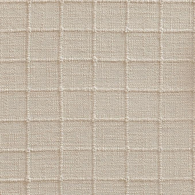 Artisanal Grid Linen Table Runner, 13x36 Inches Neutral Beige | Heavy Textured - Image 7