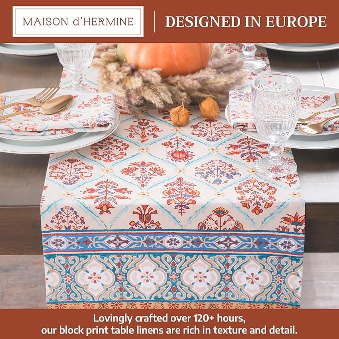 Maison d' Hermine Table Runner 100% Cotton 14.50" x 108" | Table Runners 108 - Image 2