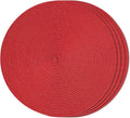 FunWheat Round Braided Placemats Set of 4 Table Mats by FunWheat