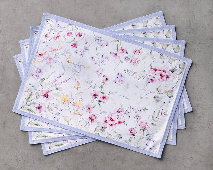 Maison d' Hermine Placemats Set of 4 Reusable 100% Cotton | Cloth Place Mats - Image 9