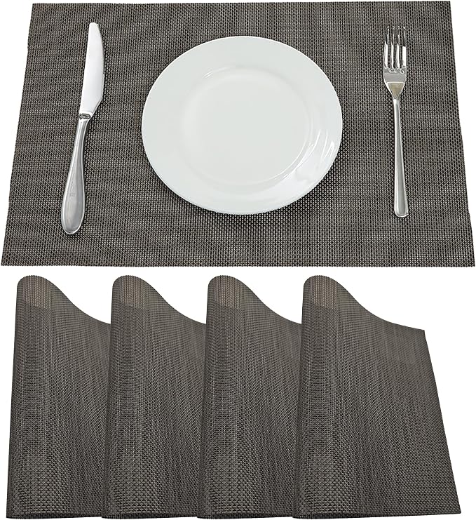 Table Placemats Dining Table Place Mats Set of 4 Heat Resistant Insulation by Yiaizhuo