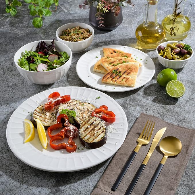 Gibson Home Zen Buffet Porcelain Ceramic Dinnerware Sets - Image 6