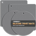 4 Pack Silicone Trivets for Hot Dishes | Heat-Resistant Non-Slip Hot Pads for by Kodreat-USDirect
