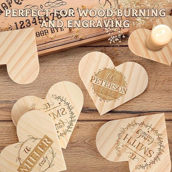 12 PCS Unfinished Wood Coasters, Solid Wooden Blanks - Image 7