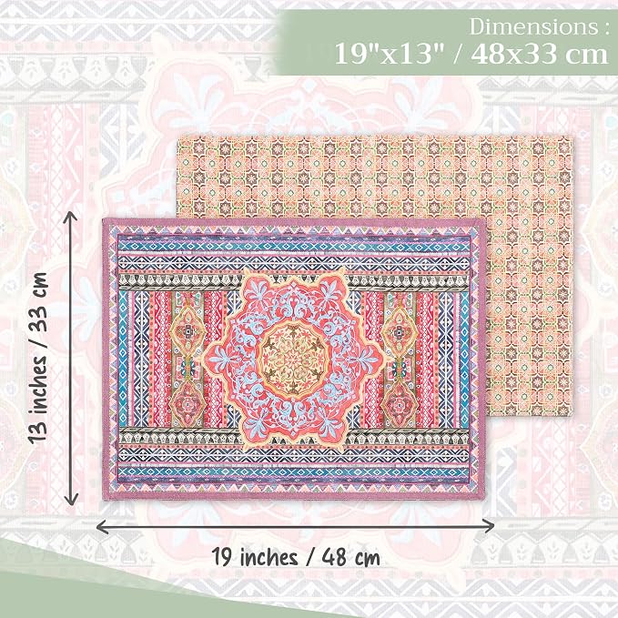 Maison d' Hermine Placemats Set of 4 Reusable 100% Cotton | Cloth Place Mats - Image 4