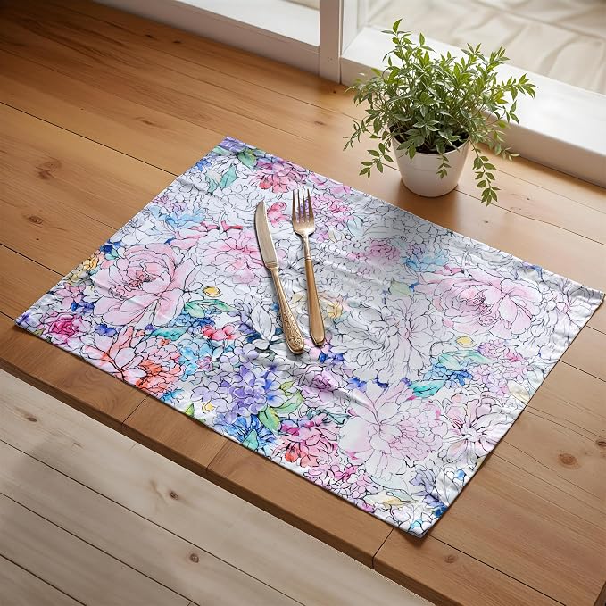Maison d' Hermine Placemats Set of 4 Reusable 100% Cotton | Cloth Place Mats - Image 5