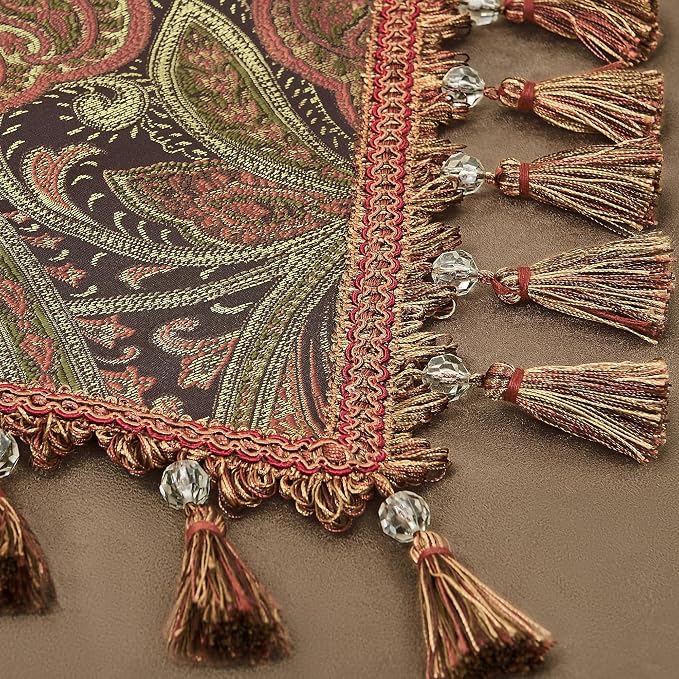 Loom and Mill Vintage Paisley Jacquard Table Runner 13x72 inch - Image 6