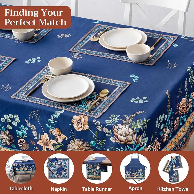 Maison d' Hermine Placemats Set of 4 Reusable 100% Combed Cotton | Cloth Place - Image 7
