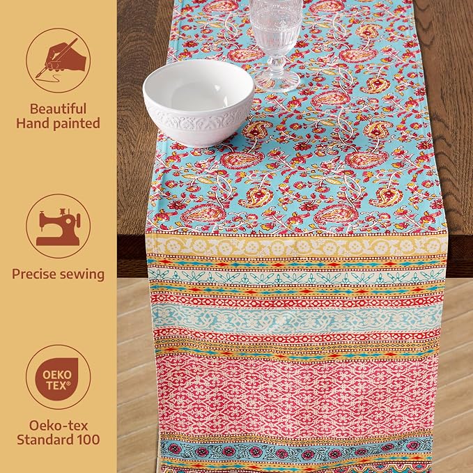 Maison d' Hermine Table Runner 100% Combed Cotton 14.5"x108" | Table Runners - Image 2
