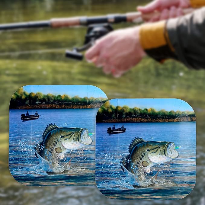Havercamp Fishing Plates-24 Pack-9 Inch Square-Gone Fishin Party | Set of 24 - Image 3