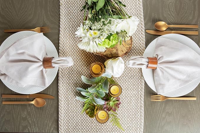 DII Woven Basics Collection 100% Cotton Knit Table Runner - Image 6