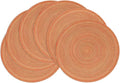 SHACOS Round Braided Placemats Set of 6 Fall Place Mats Washable Polyester 15 by SHACOS