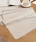 Vitalizart Beige Table Runner 14" x 90" Long Slub Texture Cotton Linen | Soft by Vitalizart