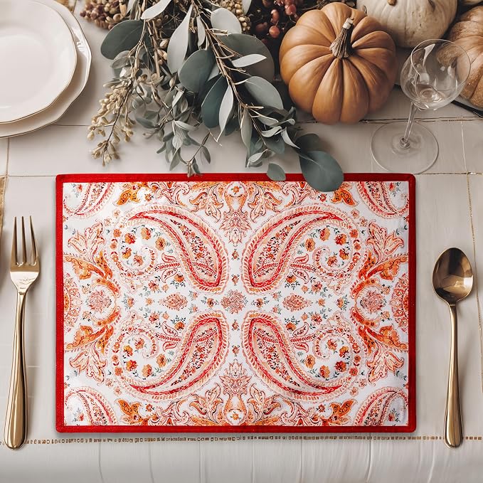 Maison d' Hermine Placemats Set of 4 Reusable 100% Cotton | Cloth Place Mats - Image 6