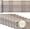 Aofmee Table Runner and Placemats Set of 6 Washable, Heat Resistant Place Mats by Aofmee