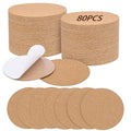 80PCS Self-Adhesive Cork for DIY Coasters, 3.74" Round Backing | Sticky Cork by SOKOSEY