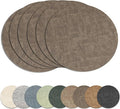 13" Round Placemats Set of 6, Reversible Faux Leather Heat Resistant Table Mats by NCUE
