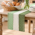 Artoid Mode Sage Beige Green Farmhouse Rustic Table Runner 12x108 Inch | by ArtoidMode