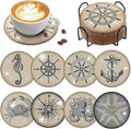 8 pcs Diamond Painting Coasters | Diamond Art Coasters | Vintage Nautical by LGANHAPY