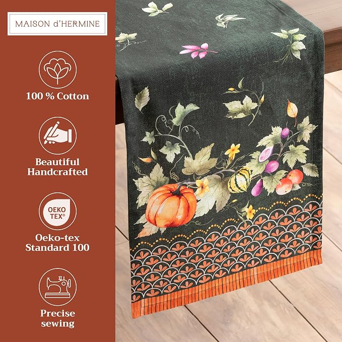 Maison d' Hermine Table Runner 100% Cotton 14.50" x 108" | Table Runners 108 - Image 2