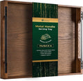 Wooden Serving Tray with Metal Handles|Ottoman Tray by Axeman
