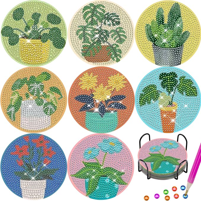 TDOOW Diamond Art Coasters Kits, Diamond Art Kits by TDOOW