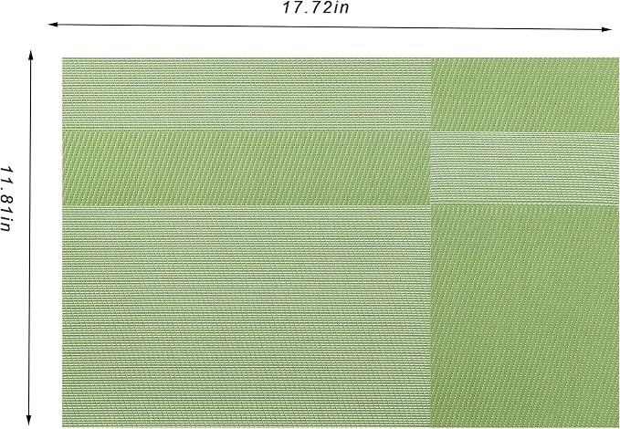 Placemats Set of 6 Washable Indoor | Outdoor Vinyl Place Mats - Image 2