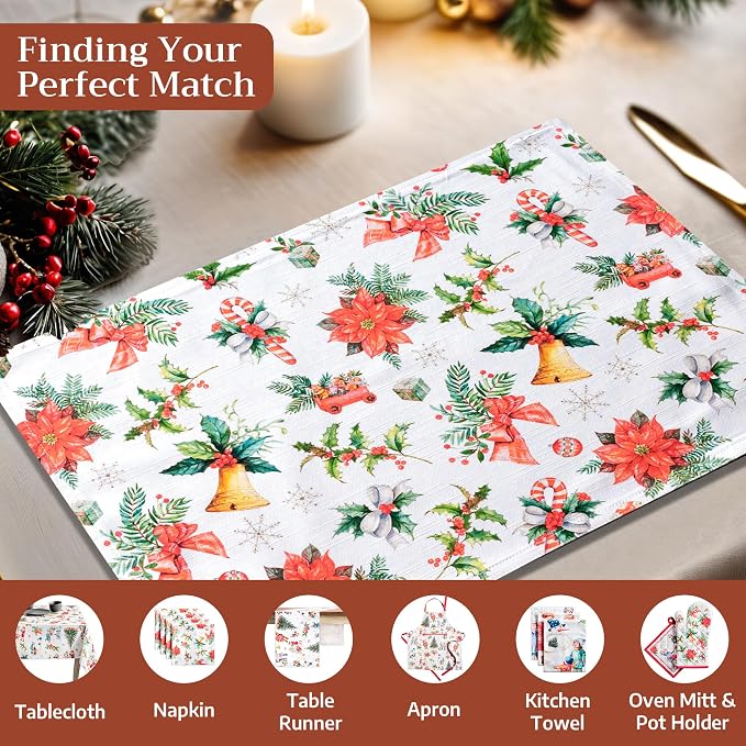 Maison d' Hermine Placemats Set of 4 Reusable 100% Cotton | Cloth Place Mats - Image 4