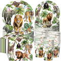Pickmesh 250 Pcs Jungle Birthday Party Supplies Decorations Serve 50 Safari by Pickmesh