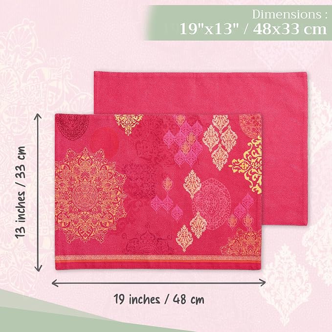 Maison d' Hermine Placemats Set of 4 Reusable 100% Cotton | Cloth Place Mats - Image 4