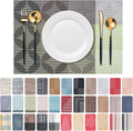 Placemats Set of 6 Washable Indoor | Outdoor Vinyl Place Mats by CADONO