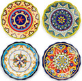 UNICASA Ceramic Dinner Plate Set of 4, 10.5 Inch Porcelain Pasta Plates Set– by UNICASA