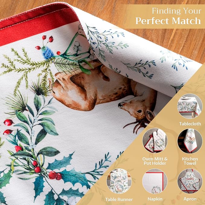 Maison d' Hermine Placemats Set of 4 Reusable 100% Cotton | Cloth Place Mats - Image 6