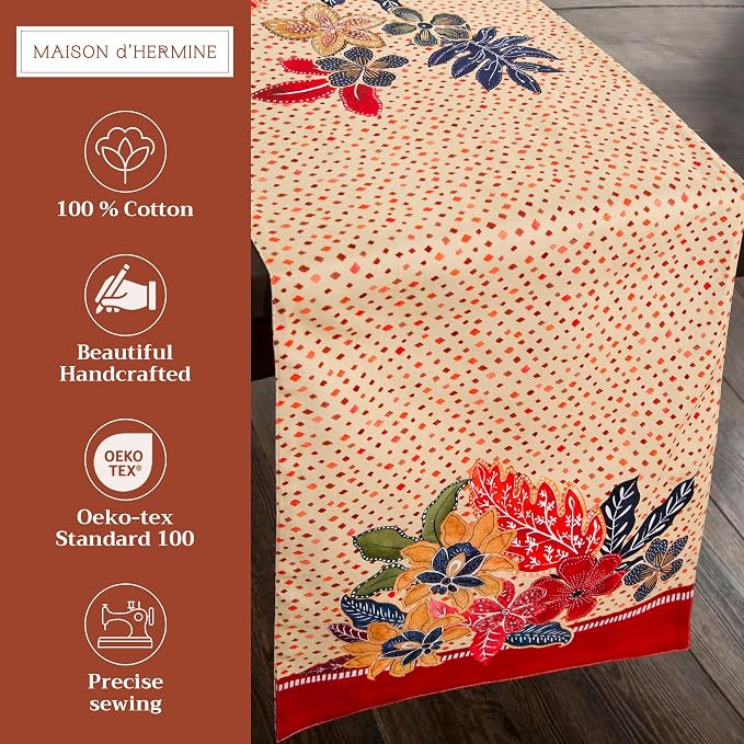 Maison d' Hermine Table Runner 100% Cotton 14.50" x 72" | Table Runners 72 - Image 2
