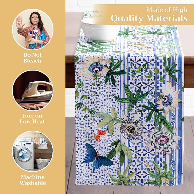 Maison d' Hermine Table Runner 100% Cotton 14.50" x 108" | Table Runners 108 - Image 3