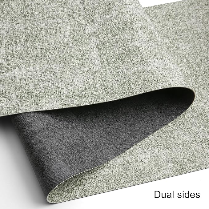 Table Runners 72 Inch Long, Dual-Sided Faux Leather Table Runner | Waterproof - Image 2