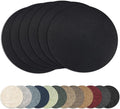 13" Round Placemats Set of 6, Reversible Faux Leather Heat Resistant Table Mats by NCUE