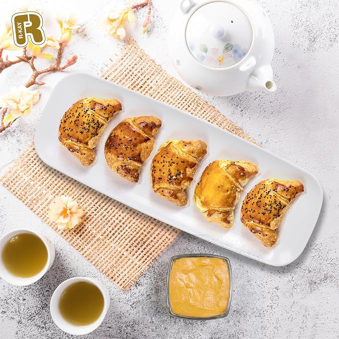 R-kay 4 Pack White Plastic Serving Trays - Image 2