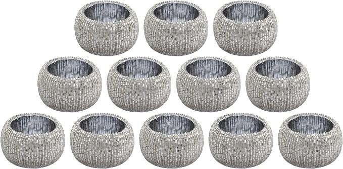 Lightnpro Beaded Napkin Ring Set of 12 - Image 7