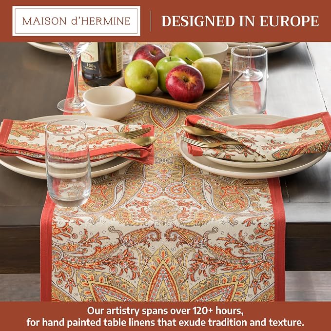 Maison d' Hermine Table Runner 100% Cotton 14.50" x 72" | Table Runners 72 - Image 2